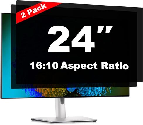 23 Inch Computer Privacy Screen Shield 2 Pack for 16:9 Widescreen Desktop | Anti-Glare Blue Light Privacy Filter; Anti Spy Privacy Screen Protector Film in Saudi Arabia