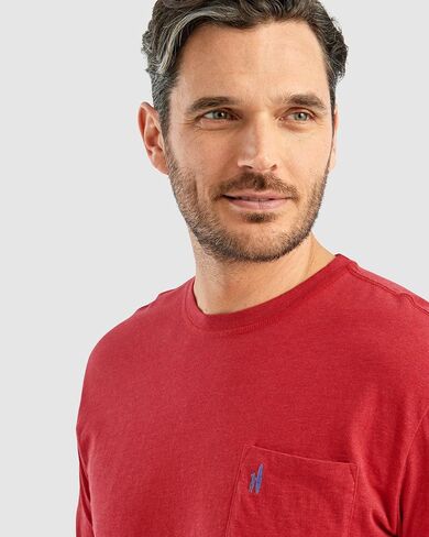 johnnie-O Heathered Brennan Long Sleeve T-Shirt in Kuwait