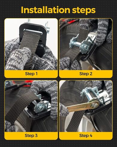 KYX Tire Chains for Car/SUV/Pickup Truks, Adjustable Universal Emergency Snow Chains for Tire, 8.7-11.1 inch, Caoutchouc, Small, 6 Pcs in Saudi Arabia