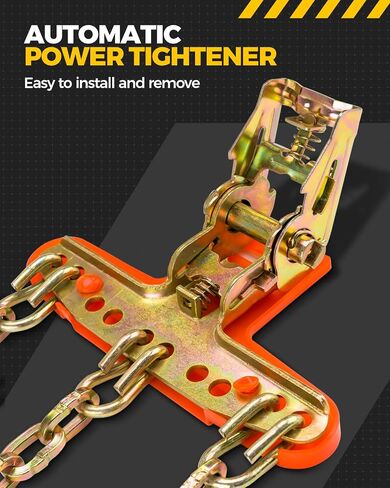 KYX Tire Chains for Car/SUV/Pickup Truks, Adjustable Universal Emergency Snow Chains for Tire, 8.7-11.1 inch, Caoutchouc, Small, 6 Pcs in Saudi Arabia