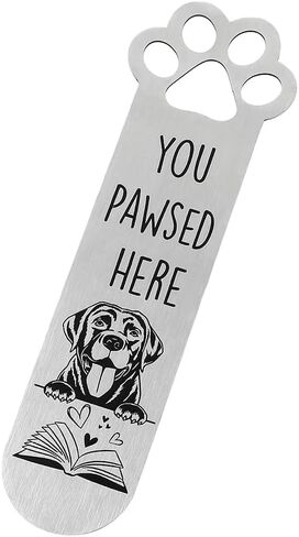 1Pcs Funny Pet Dog Paw Stainless Steel Book Mark - Metal Bookmarks for Book Lovers Stationery Gifts for Dog Lovers Office Supplies Birthday Gifts for Your Family (Style-1155) in Kuwait