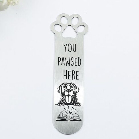 1Pcs Funny Pet Dog Paw Stainless Steel Book Mark - Metal Bookmarks for Book Lovers Stationery Gifts for Dog Lovers Office Supplies Birthday Gifts for Your Family (Style-1155) in Kuwait