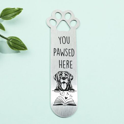 1Pcs Funny Pet Dog Paw Stainless Steel Book Mark - Metal Bookmarks for Book Lovers Stationery Gifts for Dog Lovers Office Supplies Birthday Gifts for Your Family (Style-1155) in Kuwait