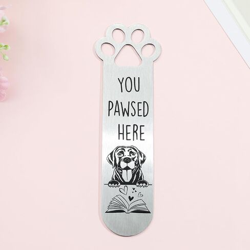 1Pcs Funny Pet Dog Paw Stainless Steel Book Mark - Metal Bookmarks for Book Lovers Stationery Gifts for Dog Lovers Office Supplies Birthday Gifts for Your Family (Style-1155) in Kuwait