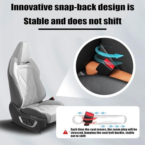 AICEL Car Seat Gaps Filler, 2 Pack Microfiber Leather Seat Crevice Plug Blockers, Stop Things from Dropping, Organizer Fill The Gap Between Seat and Console, Universal for Car SUV Truck (Brown) in Saudi Arabia