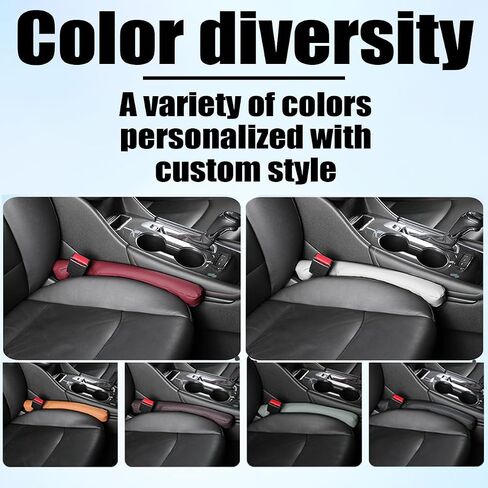 AICEL Car Seat Gaps Filler, 2 Pack Microfiber Leather Seat Crevice Plug Blockers, Stop Things from Dropping, Organizer Fill The Gap Between Seat and Console, Universal for Car SUV Truck (Brown) in Saudi Arabia