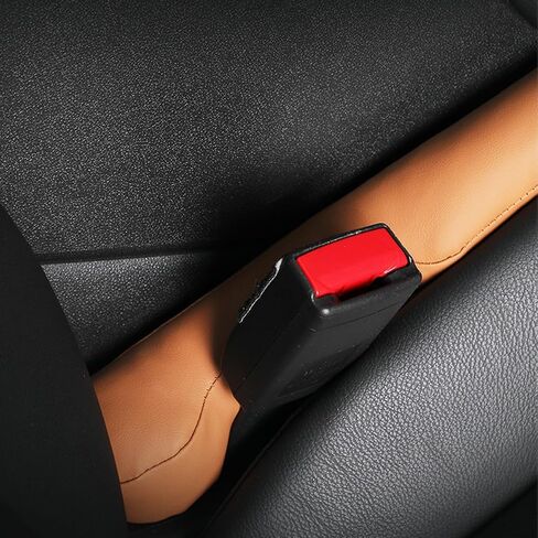 AICEL Car Seat Gaps Filler, 2 Pack Microfiber Leather Seat Crevice Plug Blockers, Stop Things from Dropping, Organizer Fill The Gap Between Seat and Console, Universal for Car SUV Truck (Brown) in Saudi Arabia