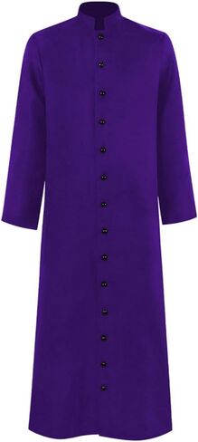 Men's Clergy Robes Cassock Robe Church Priest Costume Standing Collar Liturgical Vestments in Saudi Arabia