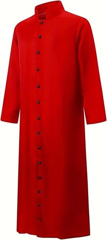 Men's Clergy Robes Cassock Robe Church Priest Costume Standing Collar Liturgical Vestments in Saudi Arabia