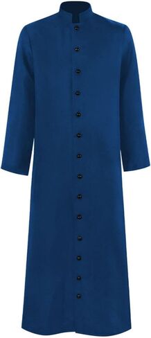 Men's Clergy Robes Cassock Robe Church Priest Costume Standing Collar Liturgical Vestments in Saudi Arabia