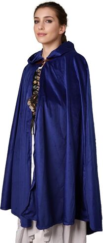 Renaissance Hooded Cloak Medieval Renaissance Faire Outfits Halloween Costume Wizard Witch Cape Adult in Saudi Arabia