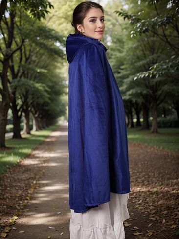 Renaissance Hooded Cloak Medieval Renaissance Faire Outfits Halloween Costume Wizard Witch Cape Adult in Saudi Arabia