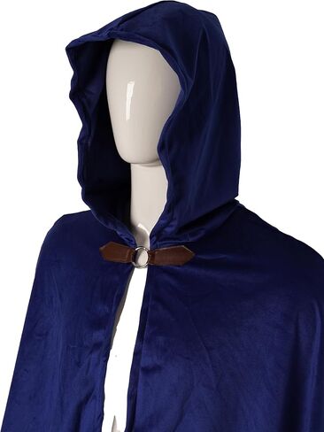 Renaissance Hooded Cloak Medieval Renaissance Faire Outfits Halloween Costume Wizard Witch Cape Adult in Saudi Arabia