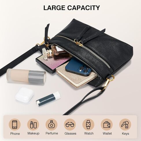 Marvolia Crossbody Bags for Women Crossbody Purse Soft Leather Shoulder Handbags with Adjustable Strap in Saudi Arabia