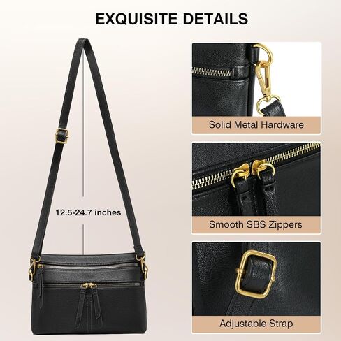 Marvolia Crossbody Bags for Women Crossbody Purse Soft Leather Shoulder Handbags with Adjustable Strap in Saudi Arabia