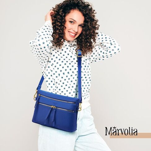 Marvolia Crossbody Bags for Women Crossbody Purse Soft Leather Shoulder Handbags with Adjustable Strap in Saudi Arabia