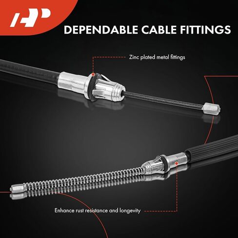 A-Premium Rear Passenger Side Parking Brake Cable Assembly Compatible with Ford and Mazda Models: Ranger 1993-2002, B2300, B2500, B3000, B4000 - Replace# 1F2144410A, 1L5Z2A635DC in Saudi Arabia
