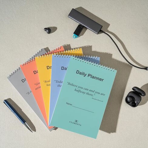 Daily Planner, To Do List Notepad, Spiral Notebook, Undated-52 Sheets-6.5" x 9.8" Checklist, Notebooks for Work, Personal Organizer Notepad, Daily Task Notebook (Blue) in Saudi Arabia