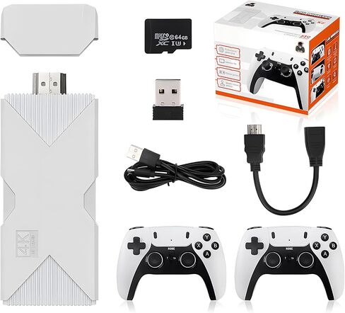 Kothab Retro Game Console Wireless Nostalgia Game Dongle with 4K High Definition HD Output,9 Classic Emulators,Built in 20000+ Games,Plug and Play Video Game Dongle (Upgrade) in Saudi Arabia