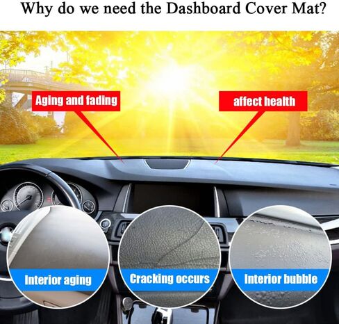 Rifoda Dash Board Cover Fit for Chevy Chevrolet Trax 2017 2018 2019 2020 2021 Dashboard Cover Mat Non-Slip Pad Carpet Sunshield Protector (Black Edge) in Kuwait