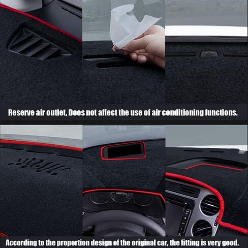 Rifoda Dash Board Cover Fit for Chevy Chevrolet Trax 2017 2018 2019 2020 2021 Dashboard Cover Mat Non-Slip Pad Carpet Sunshield Protector (Black Edge) in Kuwait