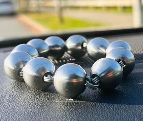 Big Simran Manke Beads Punjabi Kada Sikh Kada Made Of Sarbloh | Sarb Loh | Men Kada | Tarsem Jassar Style | Mossewala style Kada Sikh Accessory Sikh Bracelet Heavy Kada Big Kara Karha in Saudi Arabia