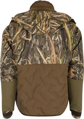 سترة صيد Drake Waterfowl الرجالية LST Guardian Flex Double Down Eqwader بسحاب كامل، سترة صيد معزولة مقاومة للماء مع غطاء للرأس in Saudi Arabia