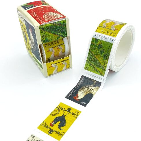 Postage Washi Tape Roll - Vintage Artistry Countryside in Saudi Arabia