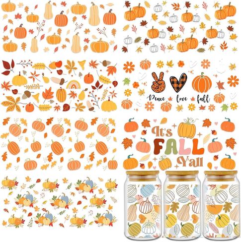 Christmas UV DTF Cup Wrap - 8 Sheets Merry Christmas UV DTF Cup Wraps for 16 oz Snowman Candy Snowflake UV DTF Decals Waterproof UV DTF Transfer Stickers Glass Cup UVDTF Wraps in Saudi Arabia