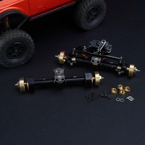SCX24 Axles + 6 MM Extended Axles with 5g Servo Brass Counterweight Hex for Axial SCX24 Upgrade Parts 1/24 RC Crawler in Saudi Arabia