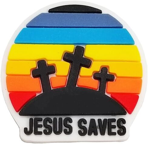 سحر الأحذية المسيحية يسوع الله المبارك لطيف الكرتون PVC سحر الملحقات الأحذية الديكور للبالغين النساء الرجال هدايا عيد ميلاد حزب صالح in Kuwait