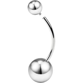 Ftovosyo Extra Long Titanium Belly Button Rings 14G 16G Navel Rings Internally Threaded Belly Rings For Women Belly Bars 8mm 10mm 12mm 14mm