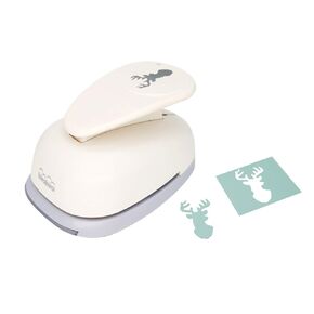 Bira 3 inch Elk Head Lever Action Craft Punch, Christmas Punch for Paper Crafting Scrapbooking Cards Arts