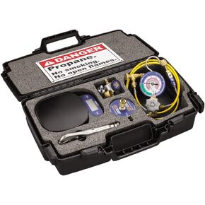 Yellow Jacket 61001 Hydrocarbon System Charging Kit for R-290, R-600a Scale Gauge and Tools.