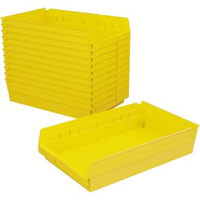 Akro-Mils 30178 Plastic Nesting Shelf Bin Box, (18-Inch x 11-Inch x 4-Inch), Blue, (12-Pack)