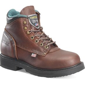 Carolina Boots Sarge 6" Soft Toe Work Boots for Men - Amber Gold Leather, AG7 Footbed, EH Rated, DRI-LEX Lining, Durable Comfort