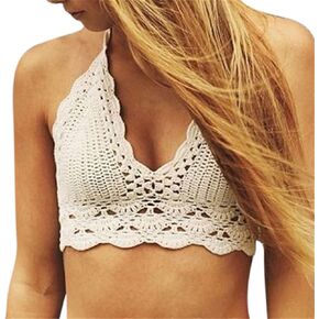 Suillty المرأة مثير الكروشيه الرسن الشاطئ بروتيل بيكيني المحاصيل الأعلى محبوك البرازيلي بوهو الصيف عارية الذراعين بحر تانك القمم in Kuwait