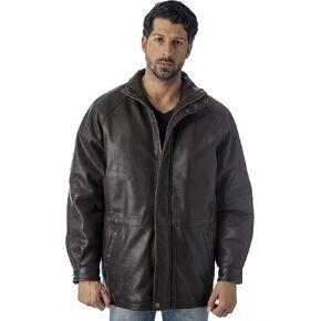 REED Men's 34'' Raglan Car Coat in Imported Lamb with Zip-out Lining