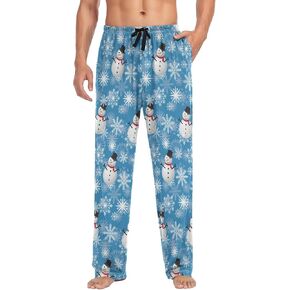Aflyko Men's Pajama Pants with Pockets Loose Lounge Sleepwear Long Pjs Bottoms