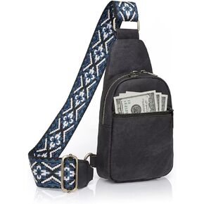 Small Sling Bag for Women Waterproof PU Leather Crossbody Shoulder Bag Trendy Purse Fanny Packs Chest Backpack
