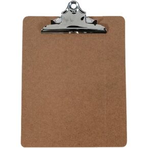 School Smart Hardwood Clipboard - Letter Size Bright Nickel 9 X 12-1/2 in