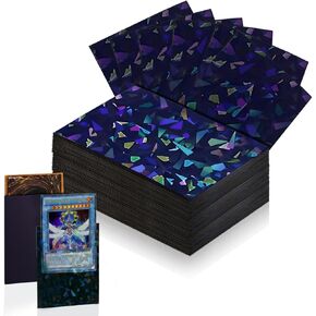 100 Count Pink Card Sleeves for Trading Cards, Perfect Fit Shiny MTG Card Sleeves, Holographic Card Sleeves Fit for Magic, Photocard, TCG, Baseball/Sports Cards, Yugioh Card, Game Card 66 * 91 mm