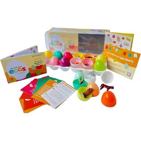 Family Life Resurrection Eggs — 12 Piece Easter Eggs Set with Booklet & Religious Figurines — Tells the Story of Easter — Eggs for Easter Egg Hunt