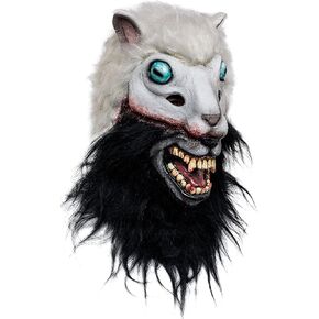 Ghoulish Productions Wolf in Sheep's Clothing Mask. Sheep Wolf Latex Mask, Wolf In Sheeps Clothing Mask, Black Wolf Fur Latex Mask. Werewolves Line. One Size Latex Mask
