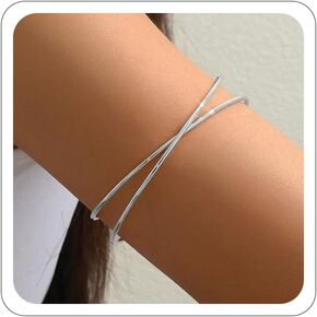 Arm Cuff for Women Gold Arm Cuff Upper Arm Cuff Multi-layered Cross Arm Cuff Bangle Dainty Adjustable Arm Bracelet