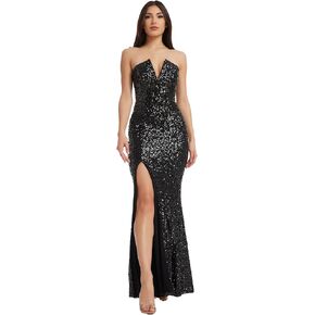 Dress the Population Women's Fernanda Mermaid Floor Length Dress