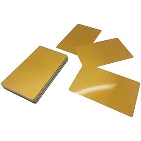 بطاقة عمل معدنية بحافة مستقيمة، تصعيد ذهبي، حرارة فارغة 100 قطعة. in Kuwait