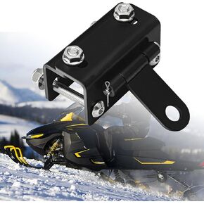 Universal Snowmobile Bumper Hitch - Adjustable Heavy-Duty Steel Sled Trailer Towing Hook Kit for Ski Doo/Polaris/REV/Arctic Cat/Yamaha, Tongue Type Snowmobile Accessories