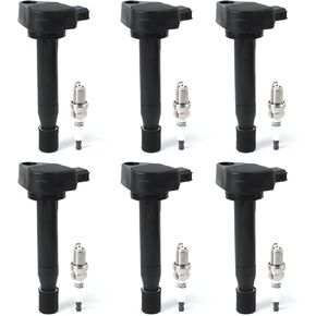 6PCS UF242 Ignition Coil Pack & IZFR5K11 Iridium Spark Plug Compatible with Honda Accord Odyssey 3.0L 3.5L V6, Acura CL TL 3.2L V6 Replace# C1013 50063 C1221 C1221VC