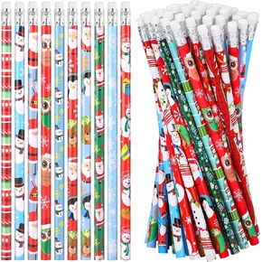 72 قطعة من أقلام رصاص عيد الميلاد مع ممحاة خشبية وأقلام رصاص لعيد الميلاد ورجل الثلج وسانتا كلوز وشجرة الرنة وأقلام رصاص للعطلات من أجل لوازم حفلات عيد الميلاد وهدية قرطاسية، 24 نمطًا in Kuwait